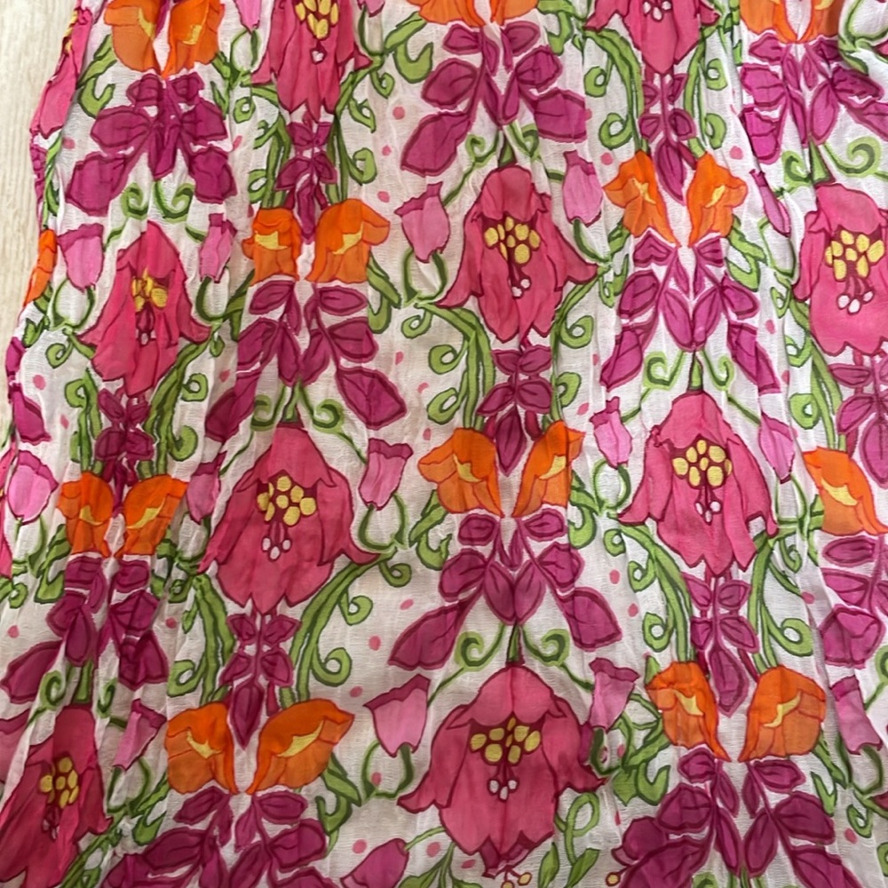 Vera Bradley Lilli Bell Floral Leaf Print Wmn’s Lightweight Scarf w/ fringe - Picture 6 of 6